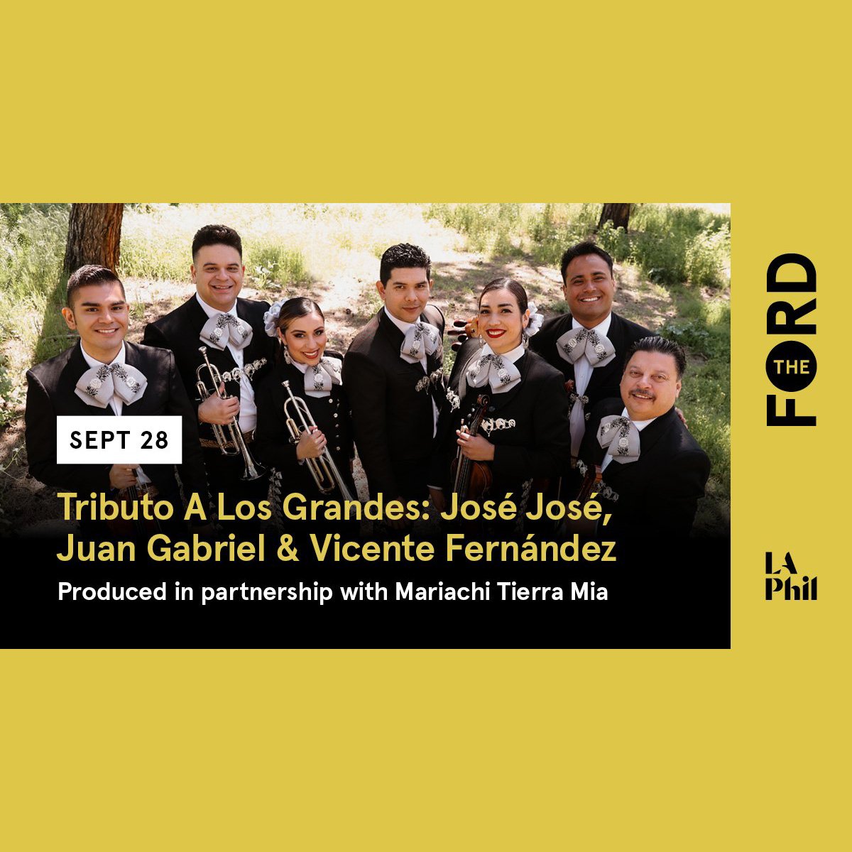 Tributo A Los Grandes: José José, Juan Gabriel & Vicente Fernández at The Ford on Sunday, September 28th