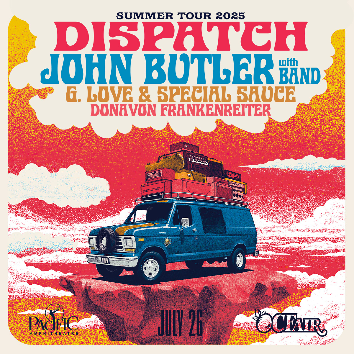 MEMBERS ONLY: Dispatch w/G. Love & Special Sauce at The Pacific Amphitheatre on Saturday, July 26, 2025