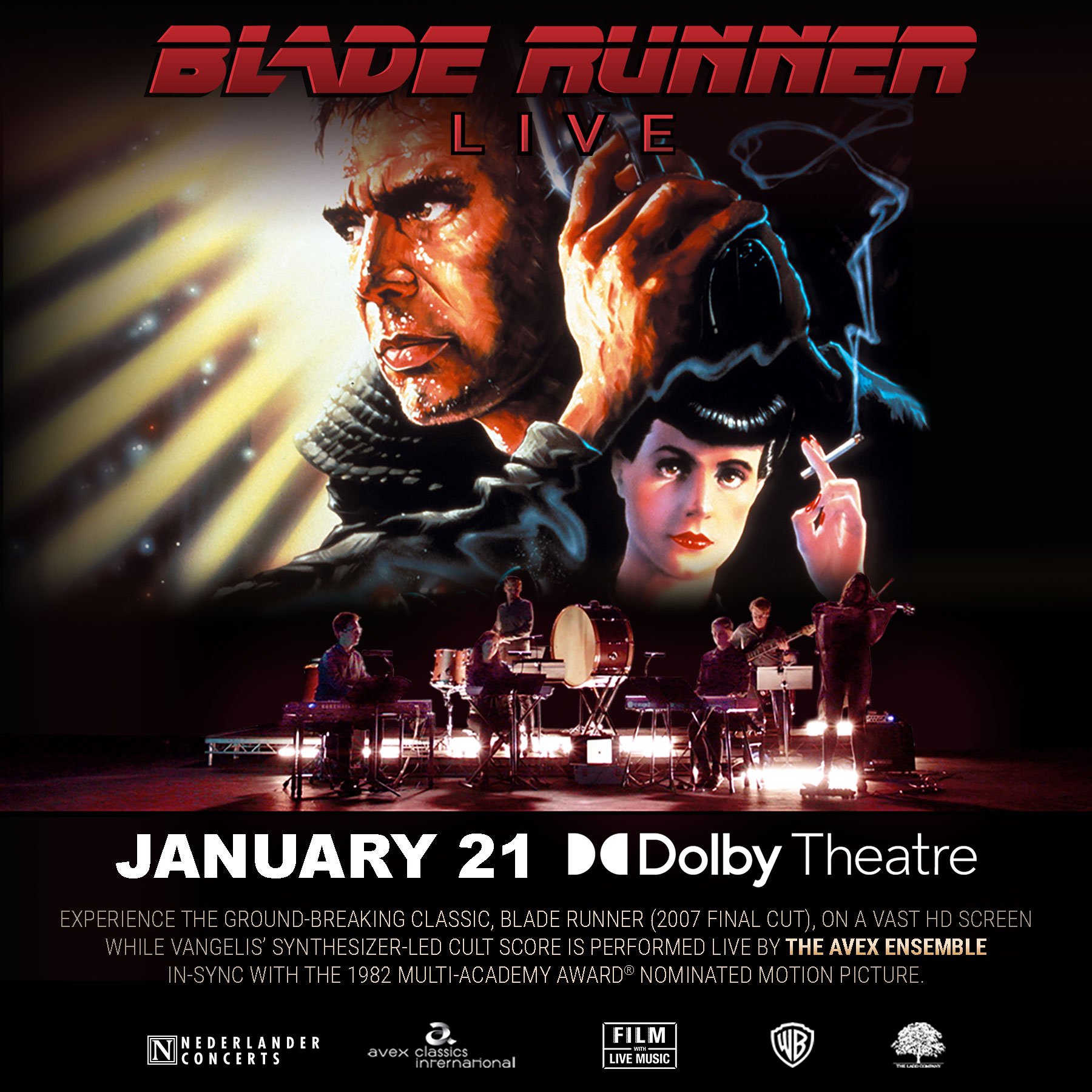 Blade Runner Live at Dolby Theatre on Wednesday, January 21st