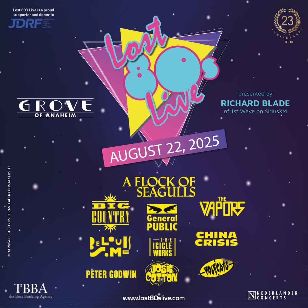 MEMBERS ONLY: Lost 80’s Live at Grove of Anaheim on Friday, August 22nd
