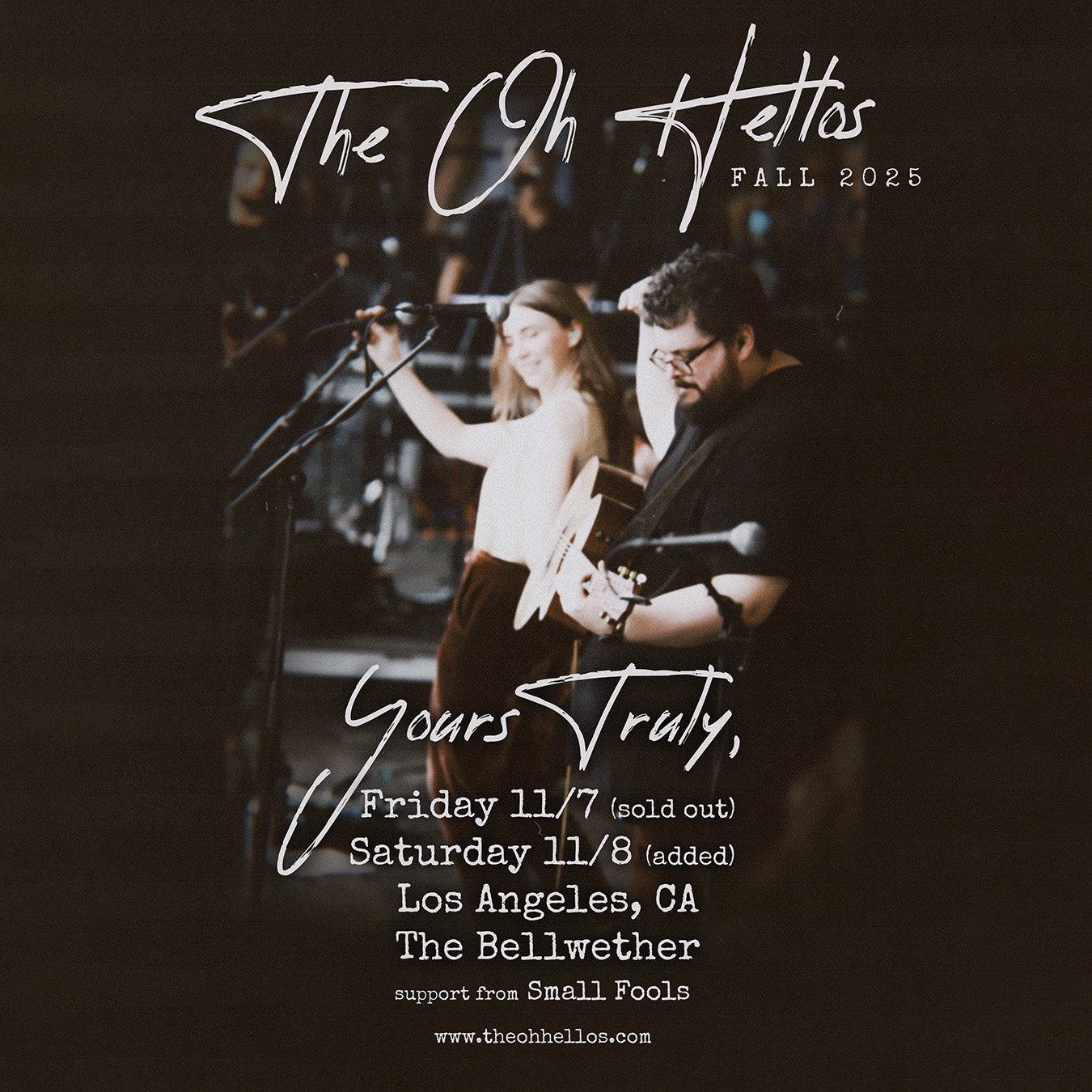 MEMBERS ONLY: The Oh Hellos at The Bellwether on Saturday, November 8th