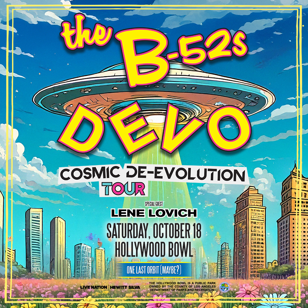 MEMBERS ONLY: The B-52s with DEVO at Hollywood Bowl on Saturday, October 18th