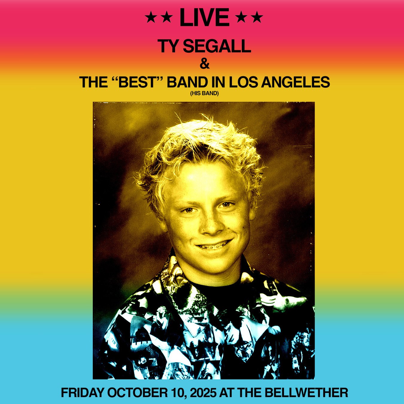 Ty Segall at The Bellwether on Friday, October 10th
