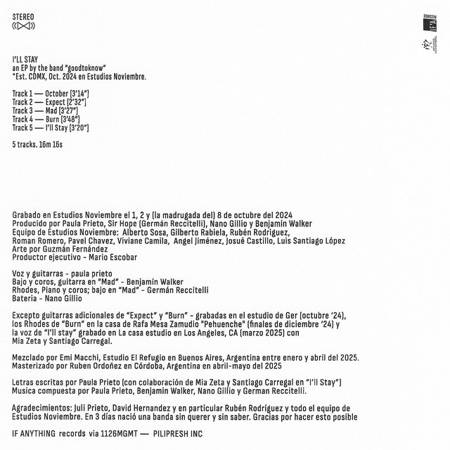 goodtoknow Ablum Cover