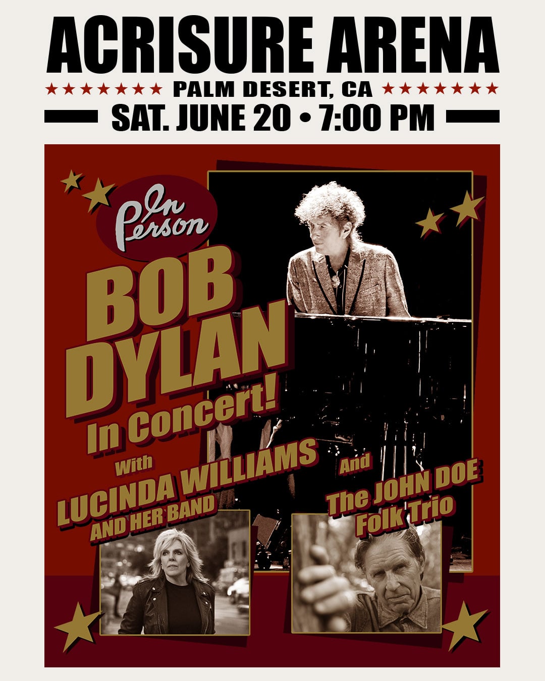 MEMBERS ONLY: Bob Dylan at Acrisure Arena on June 20