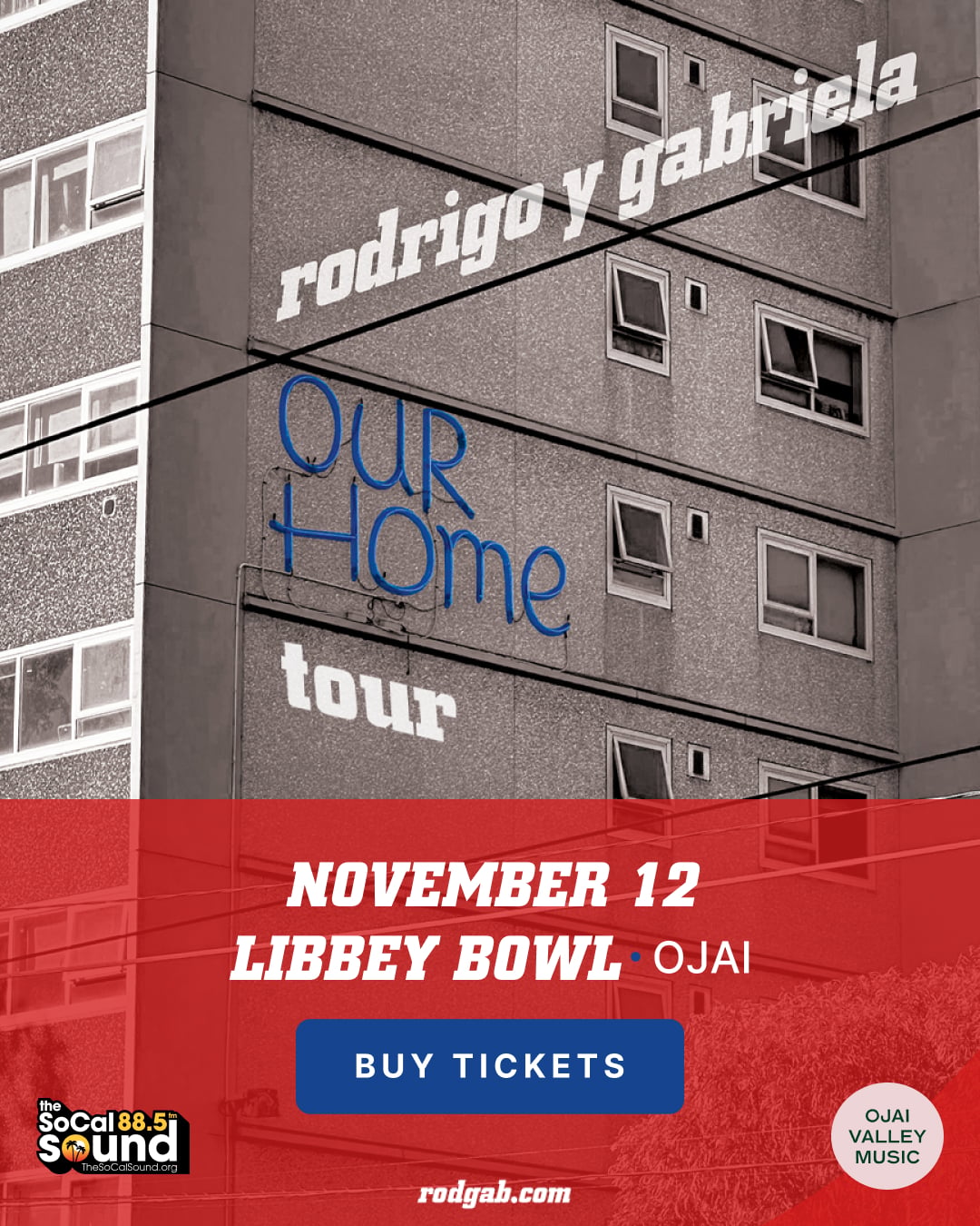 MEMBERS ONLY: The SoCal Sound presents Rodrigo y Gabriella at Libbey Bowl in Ojai on November 12.