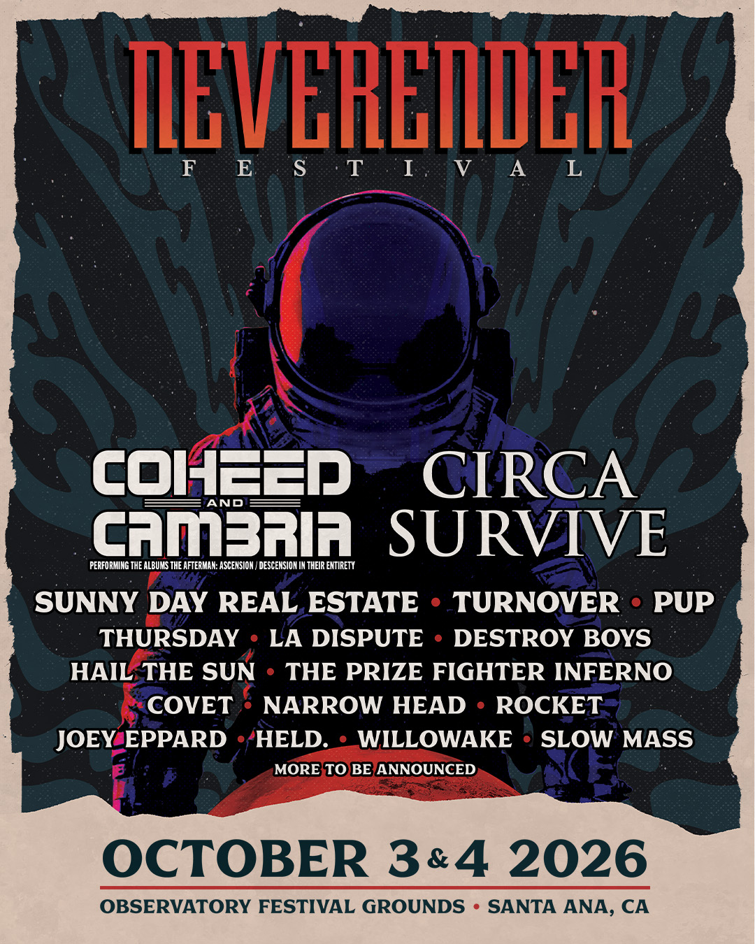 Neverender Festival at the Observatory Festival Grounds on Saturday, October 3