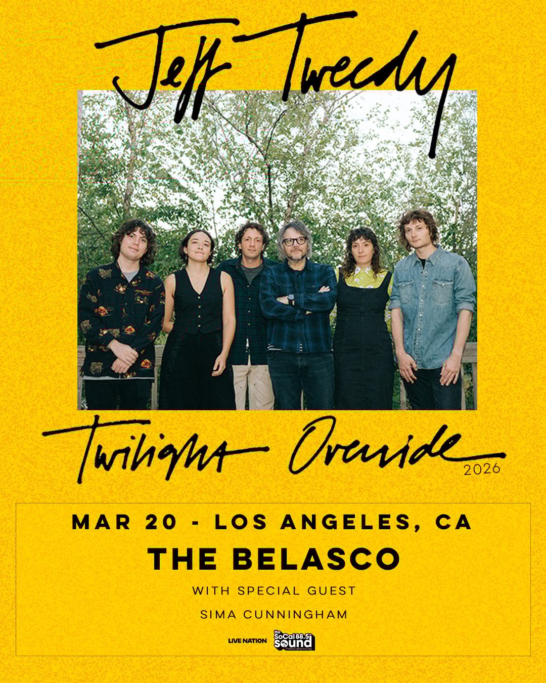 MEMBERS ONLY: The SoCal Sound presents Jeff Tweedy at The Belasco on March 20